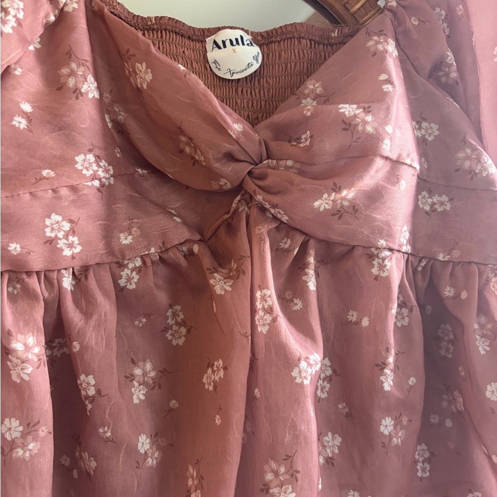 Arula Floral Pink Top - Picture 2 of 4